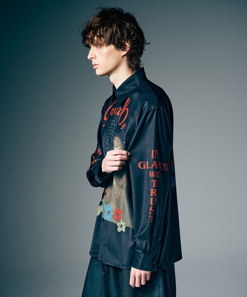 glamb（グラム）の「Prayer Flower Shirt / プレイヤーフラワーシャツ（シャツ/ブラウス・メンズ・ブラック・S/M/L）」の6枚目の写真