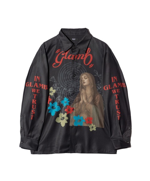 glamb（グラム）の「Prayer Flower Shirt / プレイヤーフラワーシャツ（シャツ/ブラウス・メンズ・ブラック・S/M/L）」の2枚目の写真