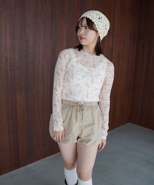 SANSeLF（サンセルフ）の「【SANSeLF】フラワーシアートップス saw26s030（その他トップス・レディース・ブラック/オレンジ・FREE）」の9枚目の写真