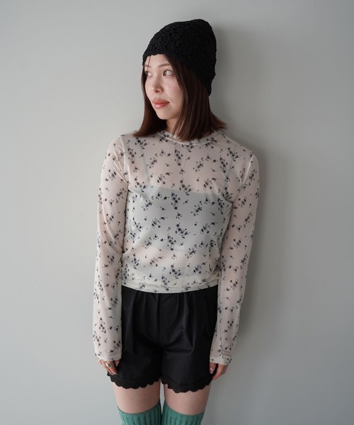 SANSeLF（サンセルフ）の「【SANSeLF】フラワーシアートップス saw26s030（その他トップス・レディース・ブラック/オレンジ・FREE）」の15枚目の写真