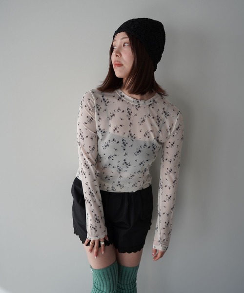 SANSeLF（サンセルフ）の「【SANSeLF】フラワーシアートップス saw26s030（その他トップス・レディース・ブラック/オレンジ・FREE）」の16枚目の写真
