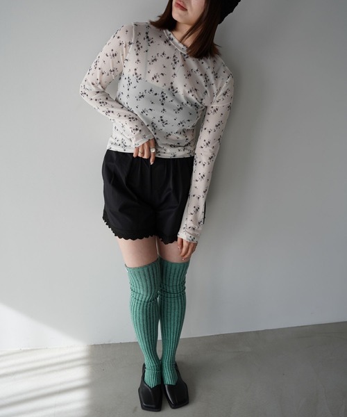 SANSeLF（サンセルフ）の「【SANSeLF】フラワーシアートップス saw26s030（その他トップス・レディース・ブラック/オレンジ・FREE）」の17枚目の写真