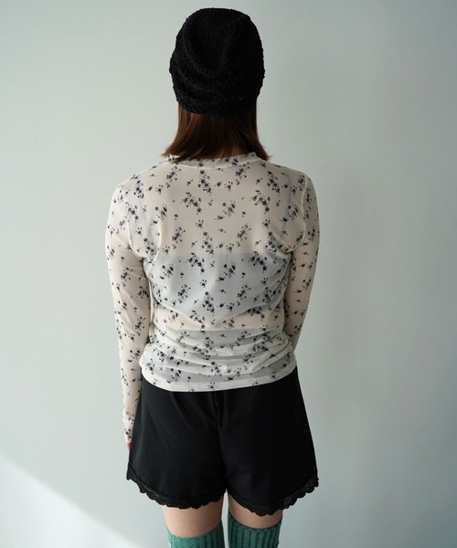 SANSeLF（サンセルフ）の「【SANSeLF】フラワーシアートップス saw26s030（その他トップス・レディース・ブラック/オレンジ・FREE）」の19枚目の写真