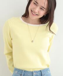 SHOO・LA・RUE | 【洗濯機可/S-LL/アンサンブル可】すっきりと好印象 配色クルーネックニット(ニット/セーター)