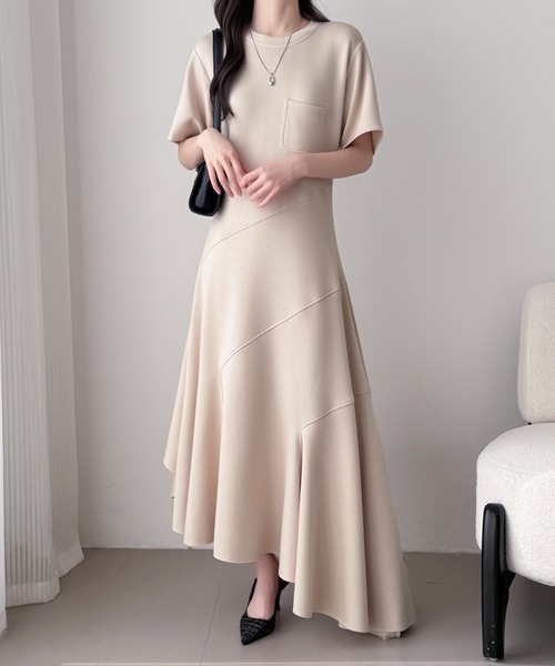 ABITOKYO(アビトーキョー)の「半袖アシメ段ボールニットワンピース(ワンピース・レディース・グレー/ベージュ/ブラック・L/M)」の20枚目の写真