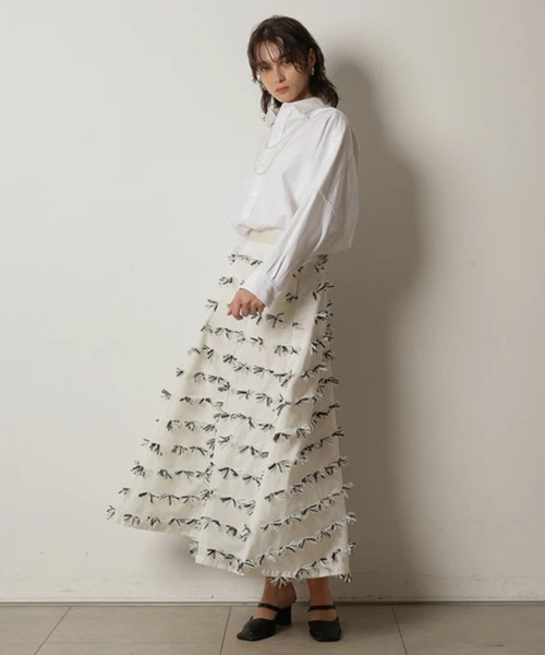 CADUNE（カデュネ）の「オックスビッグシャツ（シャツ/ブラウス・レディース・ライトブルー/ホワイト/ストライプ/ピンク・38）」の8枚目の写真