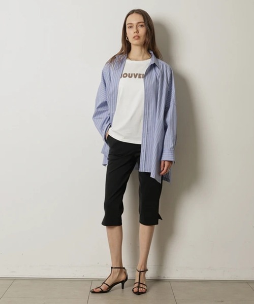 CADUNE（カデュネ）の「オックスビッグシャツ（シャツ/ブラウス・レディース・ライトブルー/ホワイト/ストライプ/ピンク・38）」の12枚目の写真