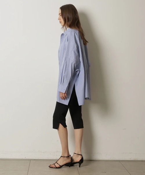 CADUNE（カデュネ）の「オックスビッグシャツ（シャツ/ブラウス・レディース・ライトブルー/ホワイト/ストライプ/ピンク・38）」の13枚目の写真