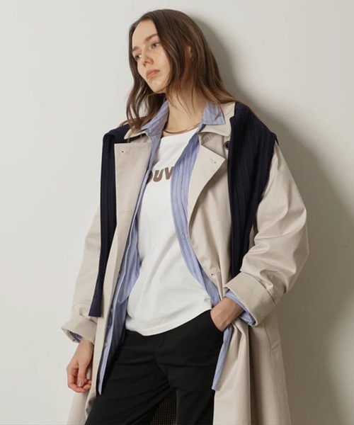 CADUNE（カデュネ）の「オックスビッグシャツ（シャツ/ブラウス・レディース・ライトブルー/ホワイト/ストライプ/ピンク・38）」の14枚目の写真