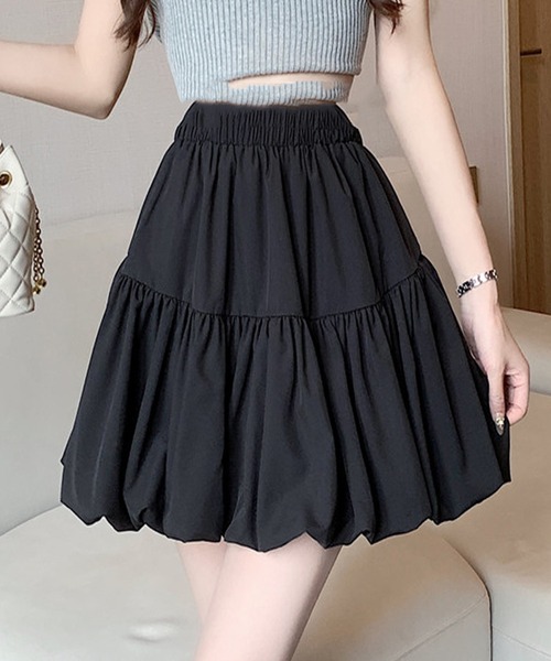 Nia(ニア)の「Nia(ニア)/バルーンミニスカート(スカート・レディース・ホワイト/ブラック・LARGE/MEDIUM/SMALL)」の7枚目の写真