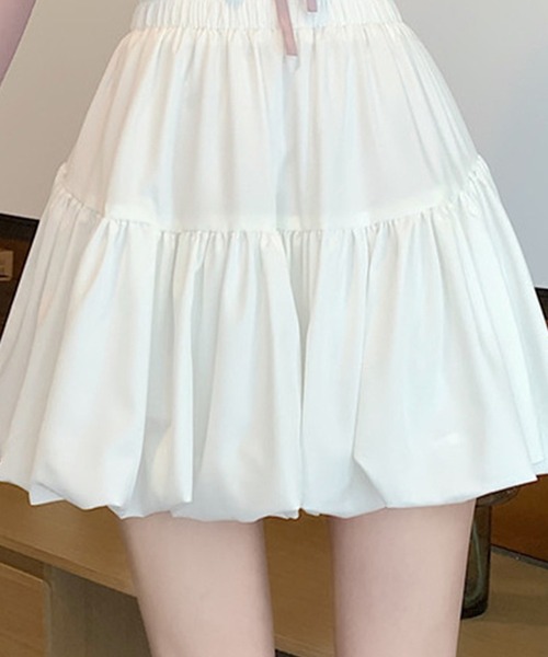Nia(ニア)の「Nia(ニア)/バルーンミニスカート(スカート・レディース・ホワイト/ブラック・LARGE/MEDIUM/SMALL)」の5枚目の写真