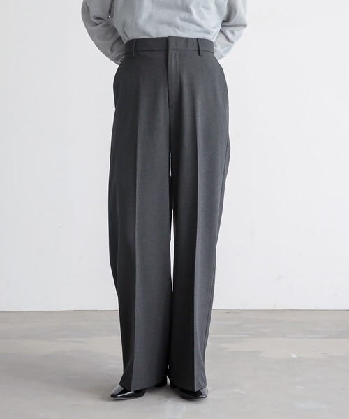for/c（フォーシー）の「[低身長/高身長向けサイズ有]きれいめ撥水ストレートパンツ【サスティナブル】（スラックス・レディース・ライトグレー/チャコールグレー/ブラック/グレー・MP/MT/LL/L/M）」の10枚目の写真