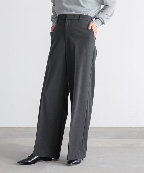 for/c（フォーシー）の「[低身長/高身長向けサイズ有]きれいめ撥水ストレートパンツ【サスティナブル】（スラックス・レディース・ライトグレー/チャコールグレー/ブラック/グレー・MP/MT/LL/L/M）」の11枚目の写真