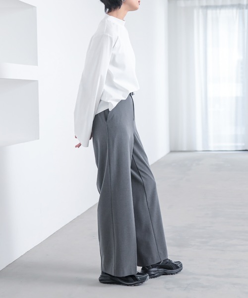 for/c（フォーシー）の「[低身長/高身長向けサイズ有]きれいめ撥水ストレートパンツ【サスティナブル】（スラックス・レディース・ライトグレー/チャコールグレー/ブラック/グレー・MP/MT/LL/L/M）」の19枚目の写真