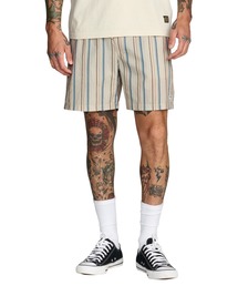 RVCA | RVCA メンズ EXOTICA SEERSUCKER ELASTIC 17 ボードショーツ 【2026年春夏モデル】/ルーカ水陸両用ウエストゴムサーフトランクス・ボードショーツ・バギーショーツ(水着)(水着)