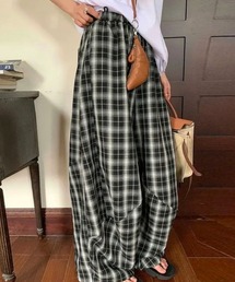 CANVAS+（キャンバスプラス）の「【CANVAS＋】チェック柄ワイドルーズパンツ（その他パンツ）」
