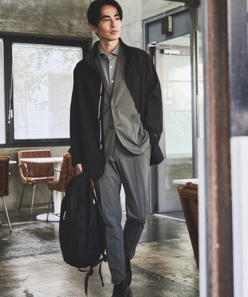 JUN STANDARD PICKS(ジュンスタンダードピックス)の「レーヨンナイロンストレッチワイドスプレッドシャツ(ビジネスシャツ・メンズ・ネイビー/チャコールグレー/ホワイト・LL/M/L)」の8枚目の写真