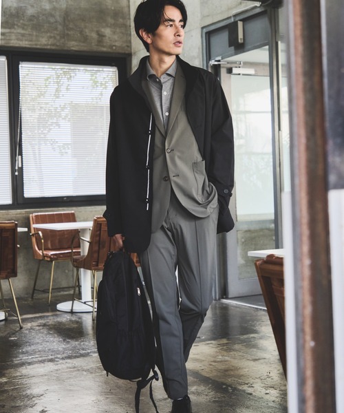 JUN STANDARD PICKS(ジュンスタンダードピックス)の「レーヨンナイロンストレッチワイドスプレッドシャツ(ビジネスシャツ・メンズ・ネイビー/チャコールグレー/ホワイト・LL/M/L)」の9枚目の写真