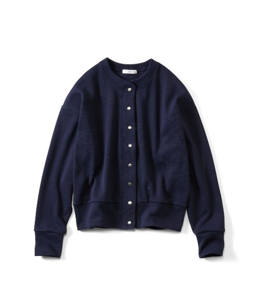 IEDIT(イディット)の「IEDIT ニット見えカットソーできちんと見えてらくちん UVカットドットボタンカーディガン(カーディガン/ボレロ・レディース・アイボリー/ネイビー/ブルー・M/L/LL/3L/S/4L)」の9枚目の写真