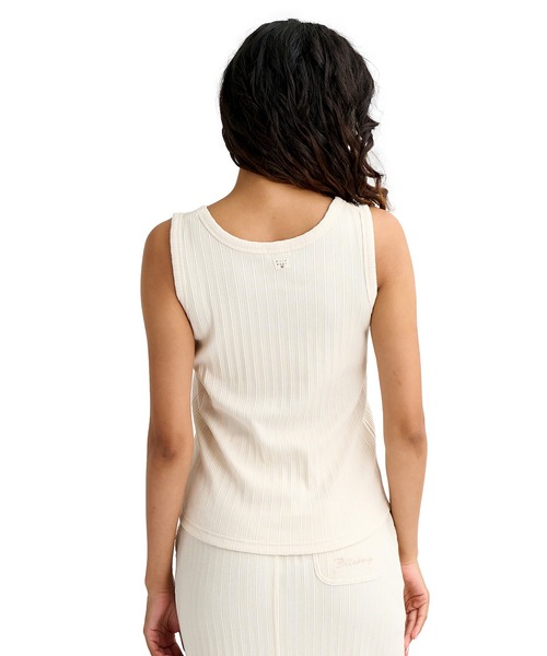 BILLABONG（ビラボン）の「BILLABONG/ビラボン タンクトップ アイレットテレコ BG013363（タンクトップ・レディース・オフホワイト/スミクロ・L/M）」の3枚目の写真