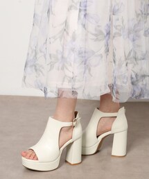 チャンキーヒール厚底サンダル