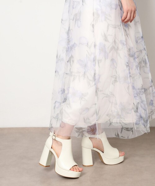 ESPERANZA(エスペランサ)の「チャンキーヒール厚底サンダル(サンダル・レディース・ブルー系その他4/ブラック/アイボリー・M/S/LL/L)」の4枚目の写真