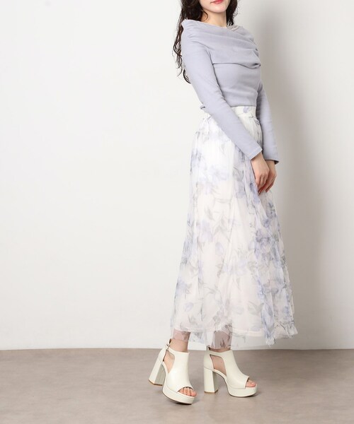 ESPERANZA(エスペランサ)の「チャンキーヒール厚底サンダル(サンダル・レディース・ブルー系その他4/ブラック/アイボリー・M/S/LL/L)」の5枚目の写真