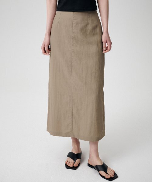 MUSINSA STANDARD WOMAN（ムシンサスタンダードウーマン）の「ウィメンズクリンクルロングスカート[ベージュ]（スカート・レディース・その他・X-LARGE/X-SMALL/SMALL/MEDIUM/LARGE）」の3枚目の写真