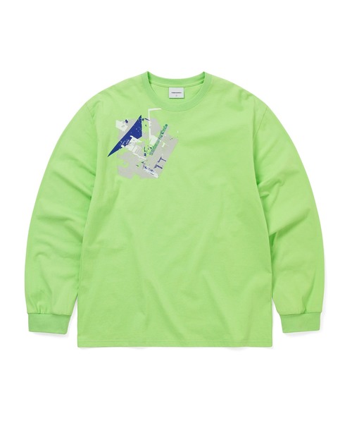 thisisneverthat(ディスイズネバーザット)の「Shape L/S Tee(Tシャツ/カットソー・メンズ・ライトグリーン/ホワイト・L/M/S/XL)」の1枚目の写真