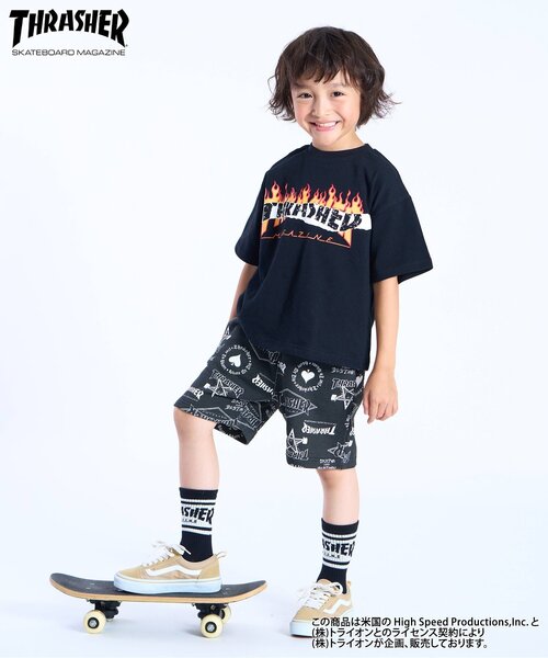 Ampersand（アンパサンド）の「THRASHER　ソックス（ソックス/靴下・キッズ・ブラック/レッド/グレー・21/18/15 /12/24）」の4枚目の写真