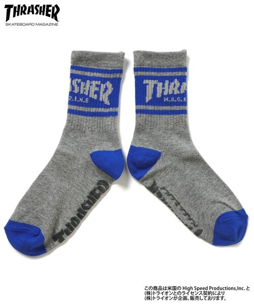 Ampersand（アンパサンド）の「THRASHER　ソックス（ソックス/靴下・キッズ・ブラック/レッド/グレー・21/18/15 /12/24）」の9枚目の写真