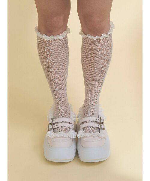 merry jenny(メリージェニー)の「frill mary jane metal sneakers(スニーカー・レディース・ピンク/ブラック/オフホワイト・LARGE/MEDIUM/SMALL)」の13枚目の写真