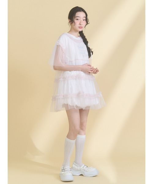 merry jenny(メリージェニー)の「frill mary jane metal sneakers(スニーカー・レディース・ピンク/ブラック/オフホワイト・LARGE/MEDIUM/SMALL)」の7枚目の写真