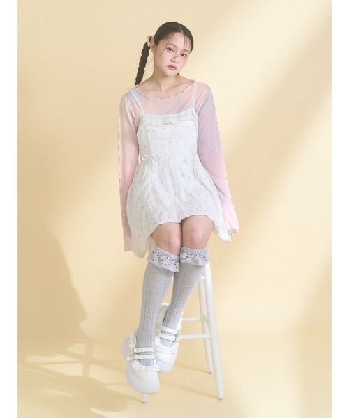 merry jenny(メリージェニー)の「frill mary jane metal sneakers(スニーカー・レディース・ピンク/ブラック/オフホワイト・LARGE/MEDIUM/SMALL)」の5枚目の写真