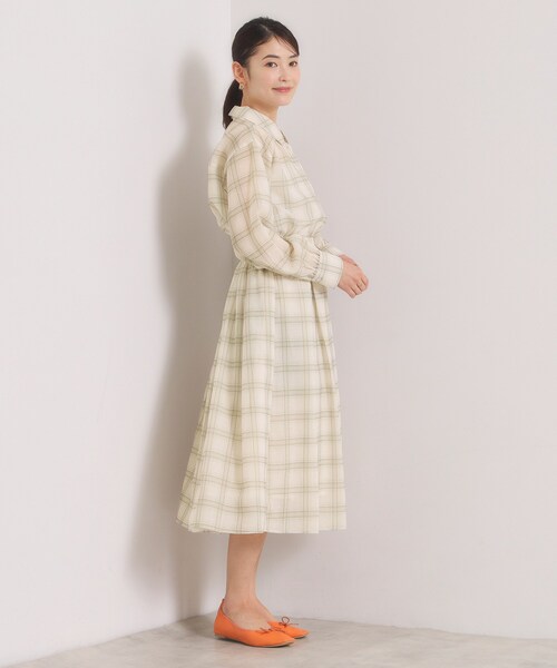 ITS'DEMO（イッツデモ）の「【セットアップ可／手洗い可】シアーチェックスカート（スカート・レディース・ベージュ系その他4/グレー系1/ライトパープル・00）」の17枚目の写真