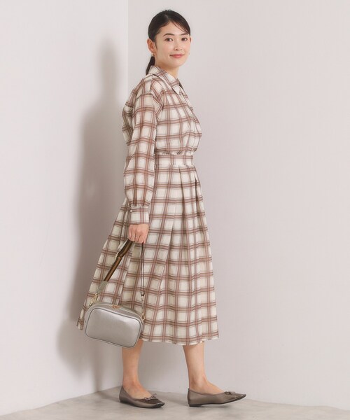 ITS'DEMO（イッツデモ）の「【セットアップ可／手洗い可】シアーチェックスカート（スカート・レディース・ベージュ系その他4/グレー系1/ライトパープル・00）」の20枚目の写真