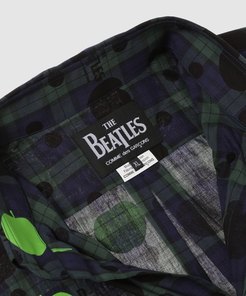 THE BEATLES COMME des GARCONS（ザ ビートルズ コムデギャルソン）の「THE BEATLES CdG APPLE PRINTED TARTAN CHECK LONG SLEEVE SHIRT NAVY（シャツ/ブラウス・メンズ・ネイビー・XS/XL）」の5枚目の写真