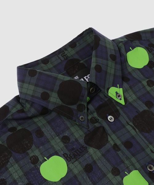 THE BEATLES COMME des GARCONS（ザ ビートルズ コムデギャルソン）の「THE BEATLES CdG APPLE PRINTED TARTAN CHECK LONG SLEEVE SHIRT NAVY（シャツ/ブラウス・メンズ・ネイビー・XS/XL）」の6枚目の写真