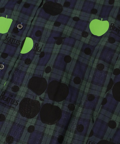 THE BEATLES COMME des GARCONS（ザ ビートルズ コムデギャルソン）の「THE BEATLES CdG APPLE PRINTED TARTAN CHECK LONG SLEEVE SHIRT NAVY（シャツ/ブラウス・メンズ・ネイビー・XS/XL）」の7枚目の写真