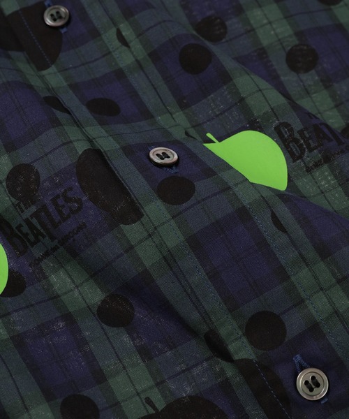 THE BEATLES COMME des GARCONS（ザ ビートルズ コムデギャルソン）の「THE BEATLES CdG APPLE PRINTED TARTAN CHECK LONG SLEEVE SHIRT NAVY（シャツ/ブラウス・メンズ・ネイビー・XS/XL）」の3枚目の写真