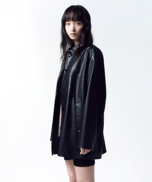 INSILENCE WOMEN(インサイレンスウーマン)の「ポウレザーコートブラック(ライダースジャケット・レディース・その他・SMALL/MEDIUM/X-SMALL/LARGE)」の5枚目の写真