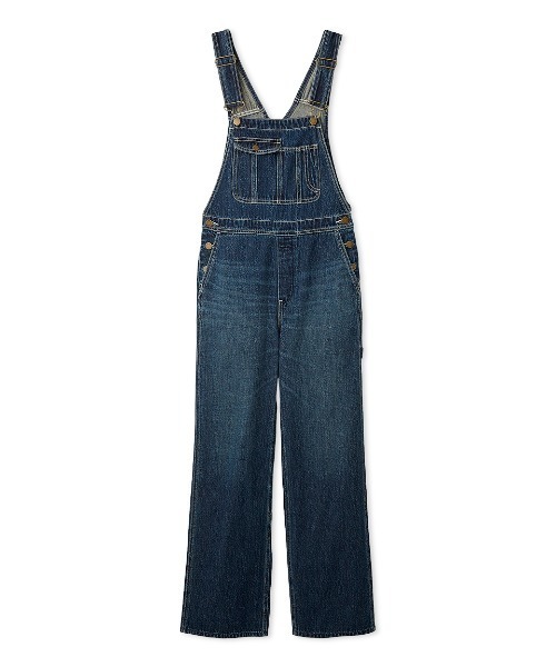 Mila Owen（ミラオーウェン）の「デニムオーバーオール（つなぎ/オールインワン・レディース・ブルー/ライトブルー/ベージュ・1/0）」の3枚目の写真