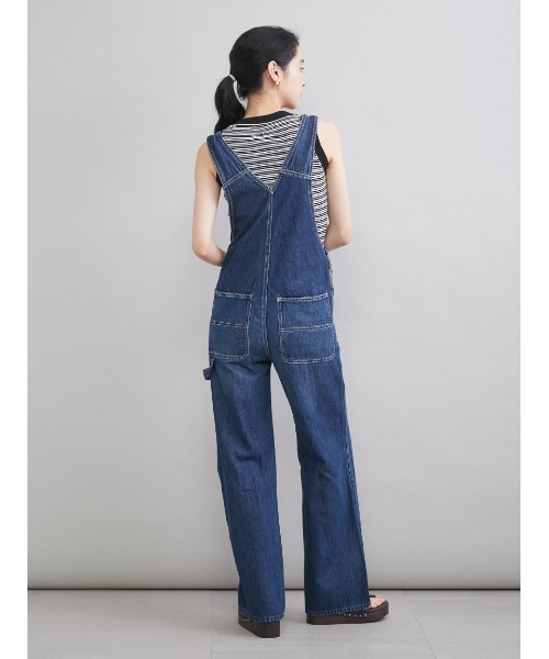 Mila Owen（ミラオーウェン）の「デニムオーバーオール（つなぎ/オールインワン・レディース・ブルー/ライトブルー/ベージュ・1/0）」の16枚目の写真