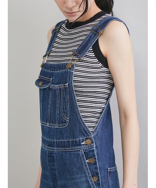 Mila Owen（ミラオーウェン）の「デニムオーバーオール（つなぎ/オールインワン・レディース・ブルー/ライトブルー/ベージュ・1/0）」の11枚目の写真