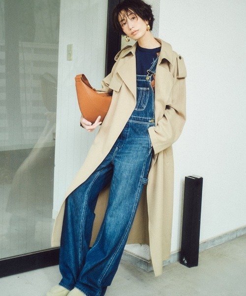 Mila Owen（ミラオーウェン）の「デニムオーバーオール（つなぎ/オールインワン・レディース・ブルー/ライトブルー/ベージュ・1/0）」の9枚目の写真