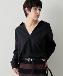 Whim Gazette | スキッパージョーゼットブラウス(シャツ/ブラウス)