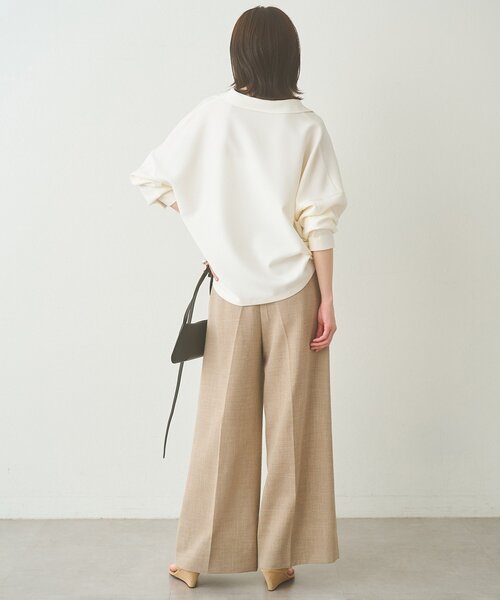 Whim Gazette(ウィムガゼット)の「スキッパージョーゼットブラウス(シャツ/ブラウス・レディース・ブラック/オフホワイト・FREE)」の5枚目の写真