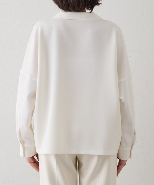 Whim Gazette(ウィムガゼット)の「スキッパージョーゼットブラウス(シャツ/ブラウス・レディース・ブラック/オフホワイト・FREE)」の14枚目の写真