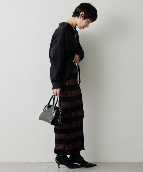 Whim Gazette(ウィムガゼット)の「スキッパージョーゼットブラウス(シャツ/ブラウス・レディース・ブラック/オフホワイト・FREE)」の19枚目の写真