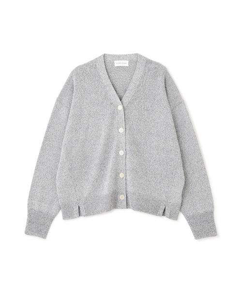 human woman（ヒューマンウーマン）の「◆ペーパーヤーンＶネックカーディガン（カーディガン/ボレロ・レディース・ネイビー/イエロー/グレー・MEDIUM）」の5枚目の写真